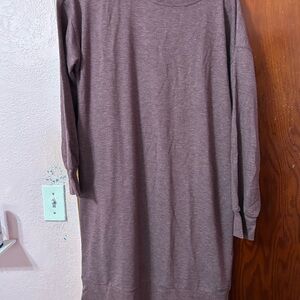 Casual Long Sleeve Purple Dress
